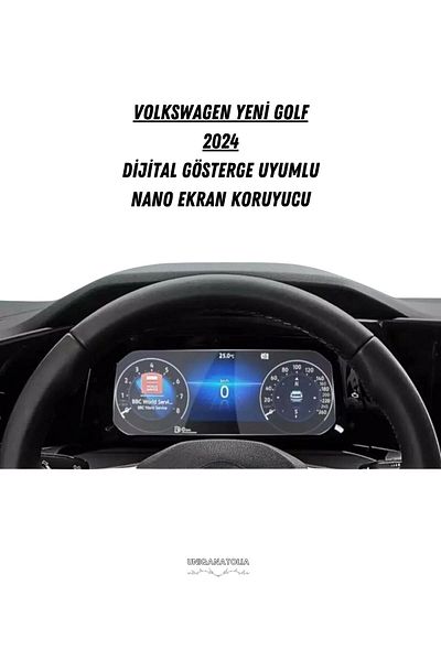 UniqAnatolia Volkswagen New Golf 2024 Nano Screen Protector Compatible with Digital Instrument