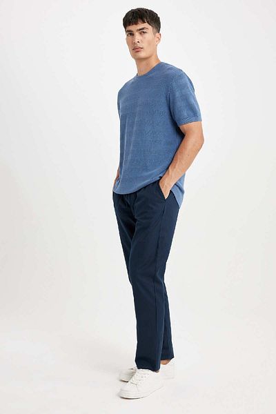 DeFacto Βαμβακερό Skinny Jogger παντελόνι - με κορδόνια στη μέση και ελαστικές τσέπες Z6475az24au