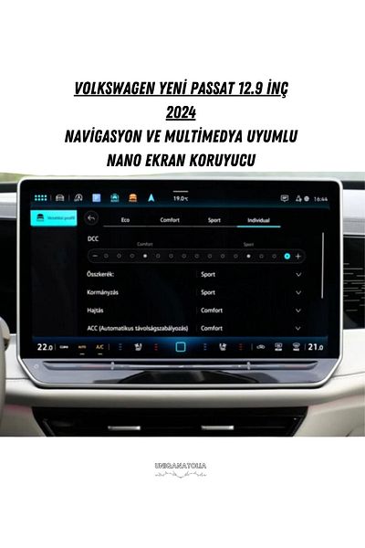 UniqAnatolia Volkswagen New Passat 2024 Navigation and Multimedia Compatible Nano Screen Protector