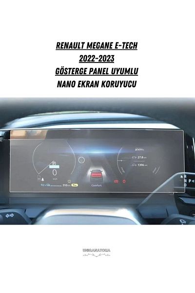 UniqAnatolia Renault Megane E-Tech 2022-2023 Instrument Panel Compatible Nano Screen Protector