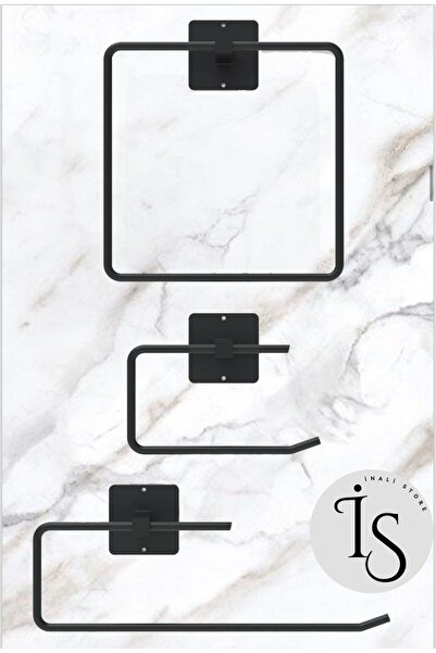 İNALİ STORE Siyah Yapışkanlı Kare Havluluk Rulo Kağıt Havluluk Wc tuvalet Kağ...