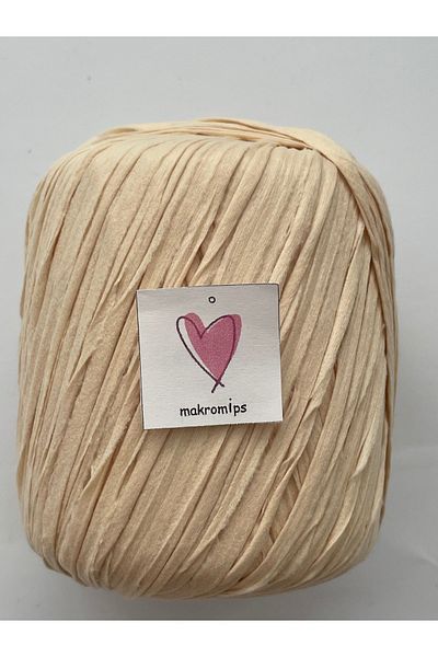 Makromİps PREMIUM MIX SOFT RAFFIA - Μαλακή φυσική μαρμαρυγμένη τσάντα Raffia, 50 gr 65 m, Χόμπι χειρός με κιτ σχοινιού