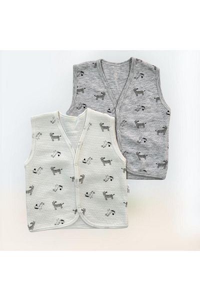 EM&FA TEKSTİL Cotton Combed Zebra Patterned Children's Vest