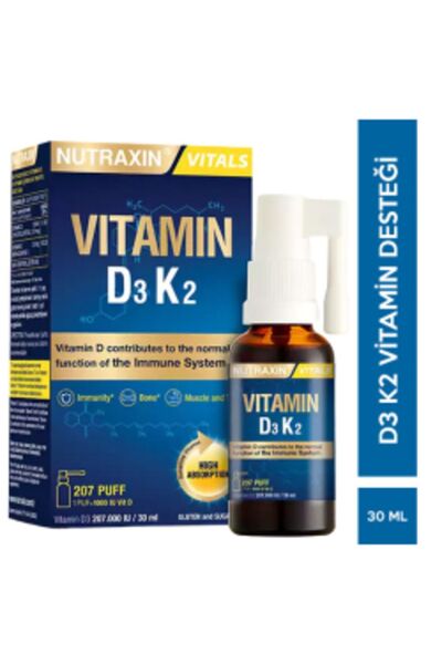 Nutraxin STD Nutraxin Vitamin D3K2 Sprey 30 ML D3 K2 Vitamini ( TEKLİDİR )