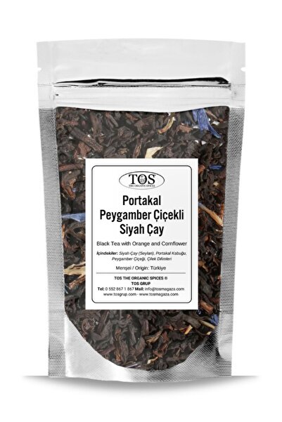 TOS The Organic Spices Portakal ve Peygamber Çiçekli Siyah Çay 40 gr (1. Kali...