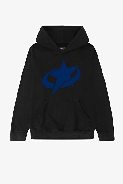 Violon Φούτερ με μαύρη κουκούλα Star Star με στάμπα Unisex Oversize