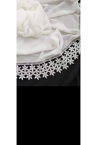 NUMİSTORE İğne oyası beyaz renk sıra erik çiçeği modeli