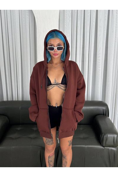 İLKCET MODA Φούτερ με κουκούλα Unisex Oversize