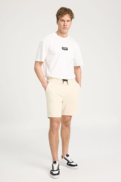 WRANGLER Regular Fit Normal Kesim Normal Bel Bej Sweat Şort