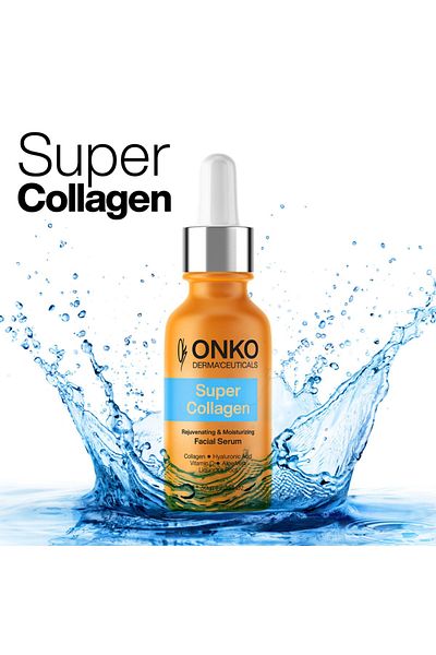 Onko Dermaceuticals 30 ml Super Collagen Hautpflegeserum – Hydrolysiertes Kollagen