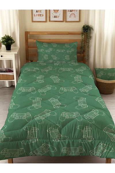 Evmila Single Quilted Quilt - Double Sided Patterned Sleeping Set Without Lump