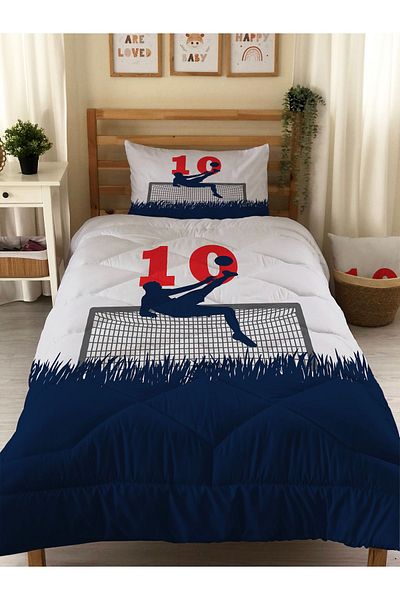 Evmila Single Quilted Quilt - Double Sided Patterned Sleeping Set Without Lump