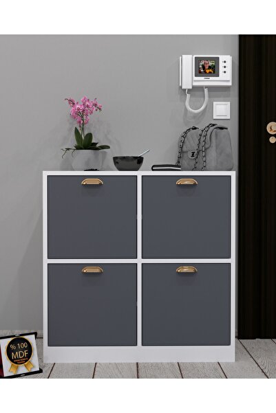 KONAK EV EŞYALARI Borja Ayakkabılık,MDF,Çok Amaçlı Dolap,Portmanto,Kolay Kurulum