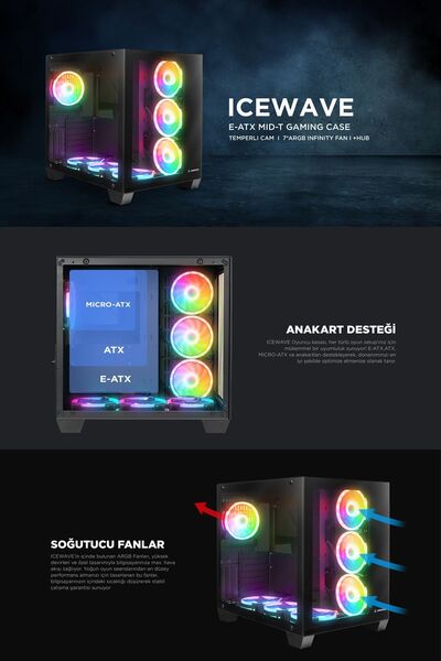 Zeiron Xtreme V12 Ryzen 7 5700x 32gb Ram 1tb M.2 Nvme Ssd Rtx3050 6gb 27" 165hz Oyuncu Masaüstü Bilgisayar