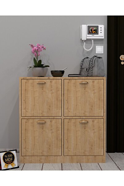 KONAK EV EŞYALARI Borja Ayakkabılık,MDF,Çok Amaçlı Dolap,Portmanto,Kolay Kurulum