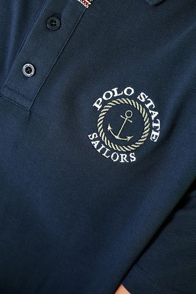 Polo State Ανδρικό μπλουζάκι Relaxed Polo Neck Petrol