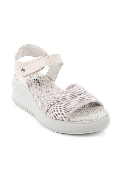 Muya Amandla Anatomical Sole and Adjustable Velcro Sandals - Cream Color