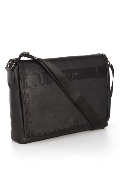 Pierre Cardin Pirre Cardin 01PC00112 - Vegan Black Strap Shoulder Bag