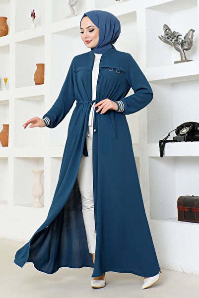 ModaMerve Indigo Zippered Cap - TAB7009