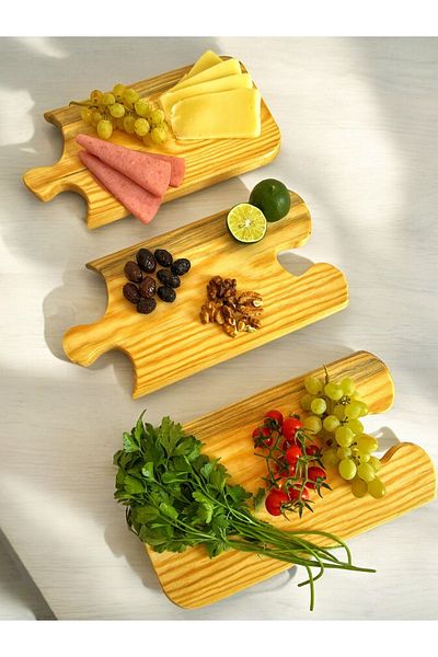 MisBoho مجموعة لوحات عرض أحجية الصور المقطوعة المصنوعة يدويًا من خشب الصنوبر الطبيعي مكونة من 3 قطع - 65 سم