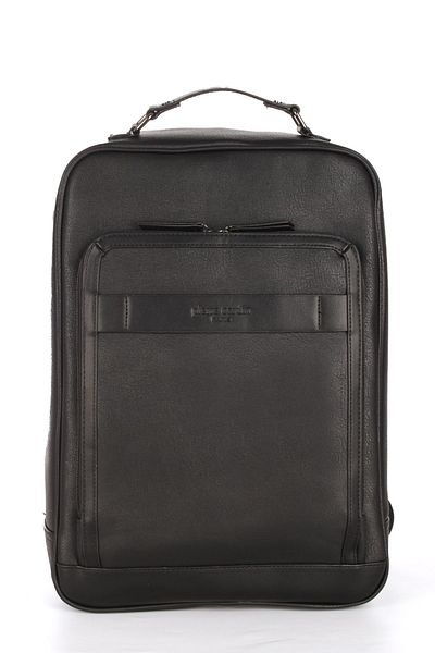 Pierre Cardin Pirre Cardin 01Pc00110 - Vegan Black Backpack, Water Resistant Notebook Bag