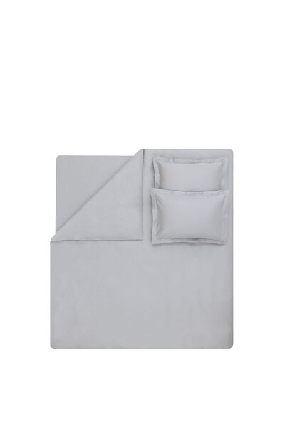 Yataş Dora Satin Oversize Duvet Cover Set - Gray