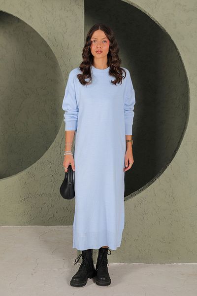 Melike Tatar Bebe Blue Basic Knitwear Dress - 32-7022