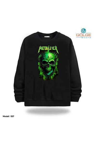Gölge Store Metallica Chest Printed Slimfit Crew Neck 2 Thread Unisex Sweatshirt