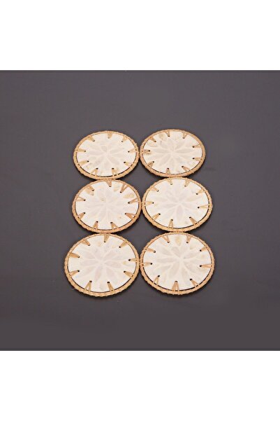 Mylamp قاعدة أكواب من Muteber Natural Pearlescent مكونة من 6 قطع