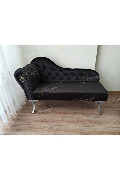 aldagelsin Dekoratif Bihter Koltuk Josefin Puf 120 cm Gümüş Ayak