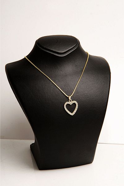 EUROMODA Heart Design Necklace Earring Suit Set