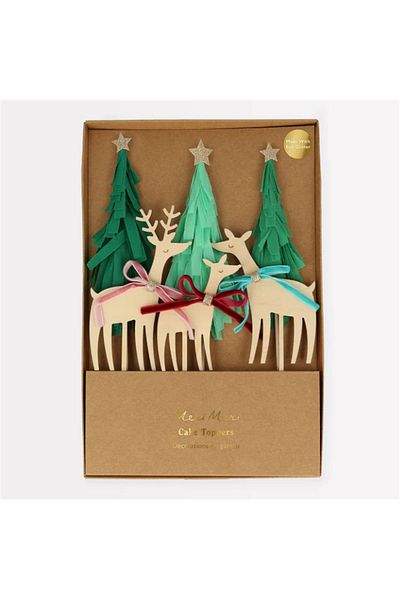 Meri Meri - Reindeer Family Cake Toppers - Reindeers Family Cake Decoration