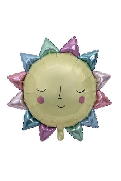 Meri Meri Rainbow Patterned Rainbow Sun Foil Balloon