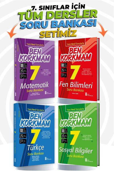 Ata Yayıncılık 7. Sınıf Tüm Dersler Soru Bankası Seti
