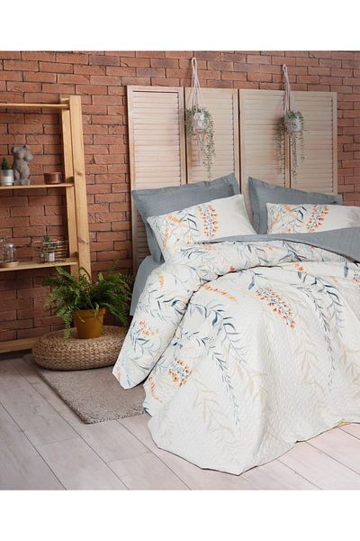 Cotton Box Hiedra Indigo Διπλό Ολοκληρωμένο Σετ