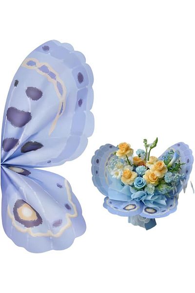 ELA 2024 Trend Blue Korean Butterfly Flower Packaging