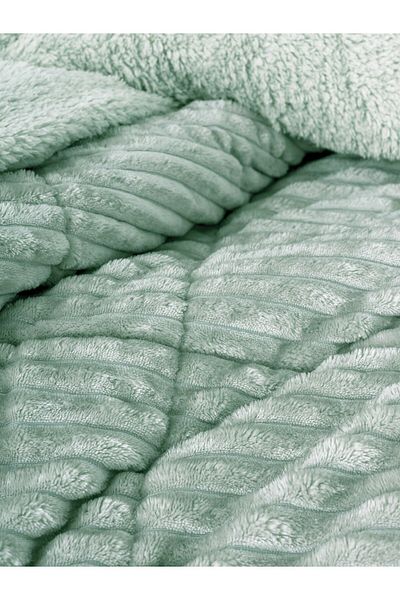 Cotton Box Wave Single Duvet Sage - 155X215 cm
