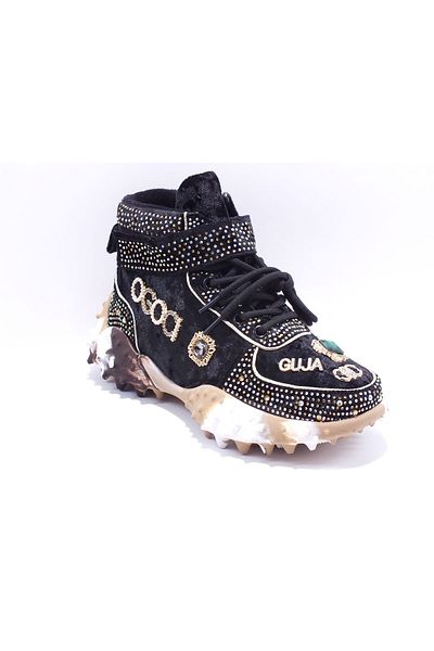 Guja 24K351 Μοντέλο Πέτρινες Λεπτομερείς Βελούδινες Μπότες - Μέγεθος 1