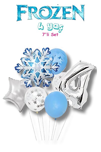 PARTİAVM Elsa Frozen Karlar Kraliçesi Temalı Doğum Günü Parti Balon Seti Raka...