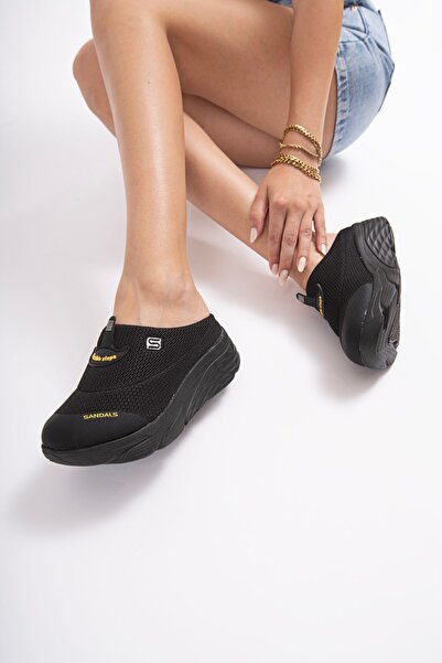 sandal spor Papuci ortopedici cu talpă cu pană pentru femei Sabo Doctor Nurse Hospital Cook Ss001-0278 Negru