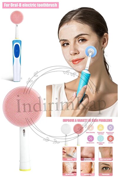 İndirimKap Oral-b Şarjlı Ve Pilli Diş Fırçaları İçin Uyumlu   Silikon Yüz Mak...
