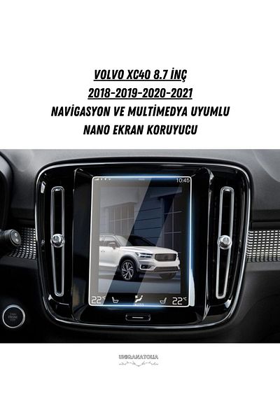 UniqAnatolia Volvo Xc40 2018 2019 2020 2021 Navigation and Multimedia Compatible Nano Screen Protector