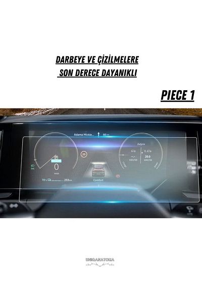 UniqAnatolia Renault Megane E-Tech 2022 2023 Multimedia and Instrument Panel Compatible Nano Screen Protector