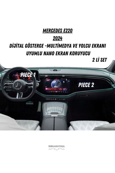 UniqAnatolia Mercedes E220 2024 Ghost Instrument and Multimedia Passenger Screen Compatible Nano Screen Protector