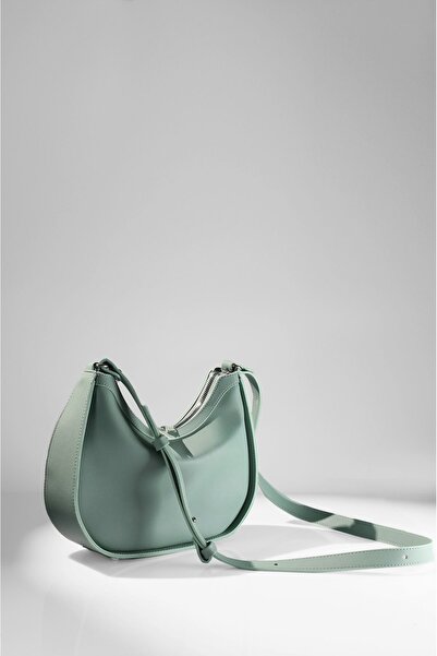 Rimense Mátově zelená dámská taška - Nastavitelný popruh a podšitá kabelka do ruky a přes rameno