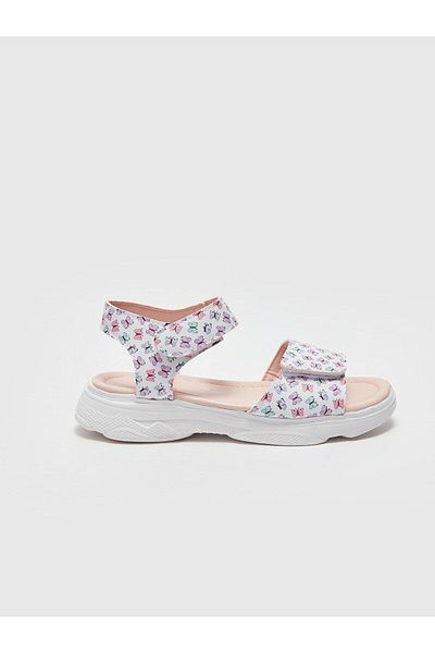 LC Waikiki Κοριτσίστικα σανδάλια Lcw Steps - εμπριμέ και Velcro