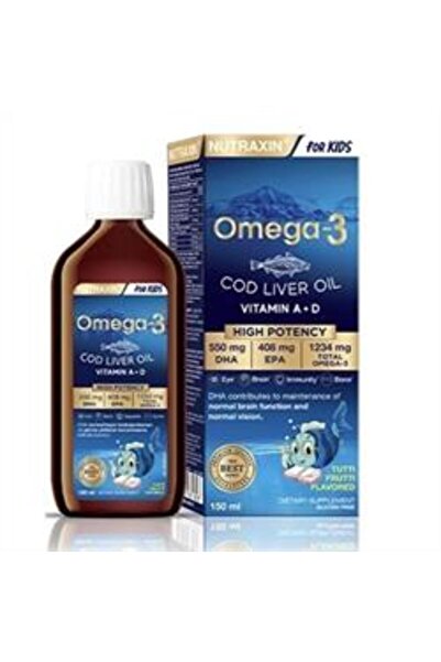 Nutraxin STD Nutraxin For Kids Omega-3 Balık Yağı Takviye Edici Gıda 150ml ( ...