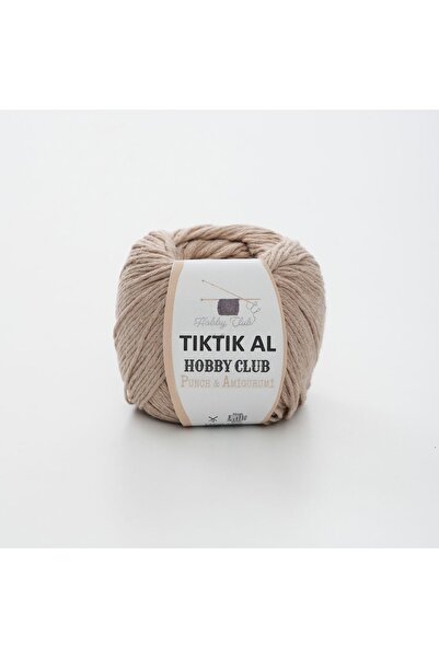 TıkTık AL Sütlü Kahve %100 Pamuk Punch (panç) Ve Amigurumi Ipi ( 50gr )
