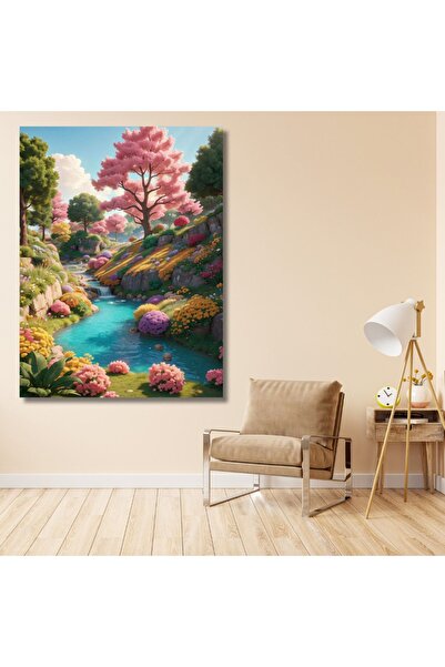 LİLYHOBBYLAND Sayılarla Boyama Hobi Seti (RENKLİ BASKI-ÇERÇEVELİ) 50x65 Cm: S...