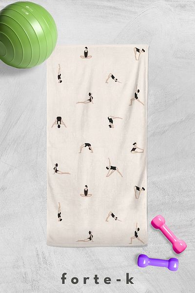 Fortek Home Fitness Towel - Digital Printed, Sports Towel, 50X100 cm